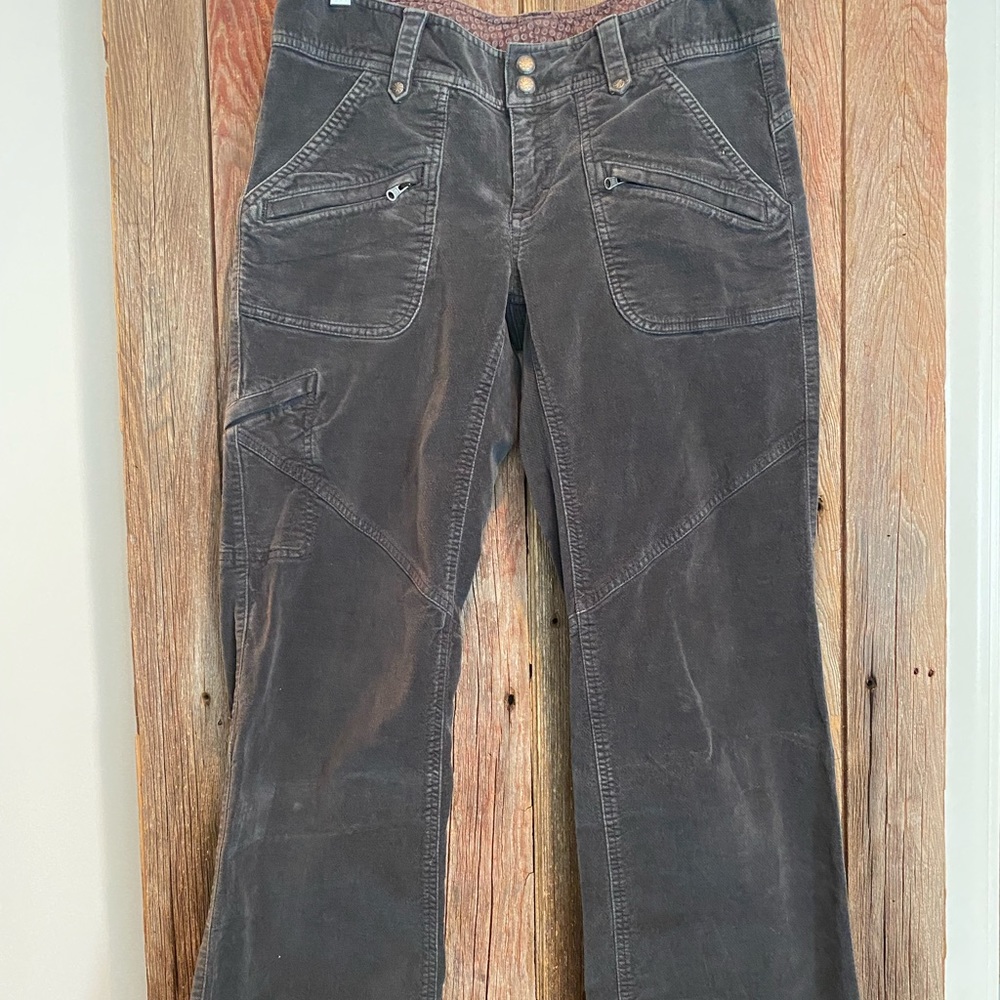 Athleta corduroy grey pants size 10